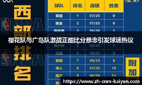 樱花队与广岛队激战正酣比分悬念引发球迷热议